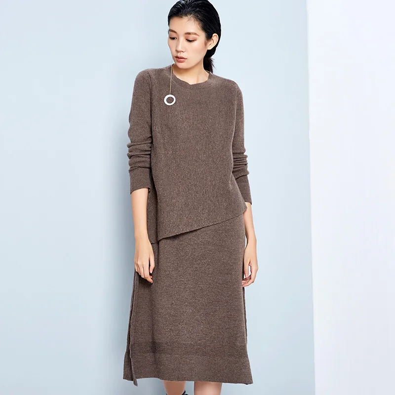 Spring and Autumn High Quality Merino Wool Formal Elegant Straight