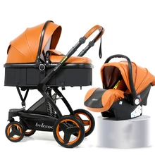 Luxury Portable Baby Stroller 3 in 1 High Landscape Reversible Baby Stroller Hot Mom Pink Stroller with Car Seat Travel Pram Luxury Portable Baby Stroller 3 in 1 High Landscape Reversible Baby Stroller Hot Mom Pink Stroller with Car Seat Travel Pram