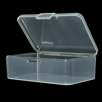 

Transparent Plastic Mini Square Boxes Packaging Storage With Lid for Jewelry Box Accessories Display PP Material Practical