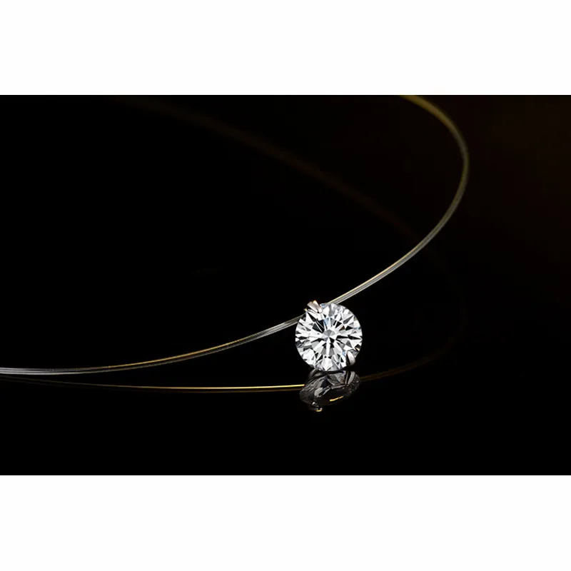Модная Серебряная цепочка короткие женские ожерелья для вечерние ювелирные изделия прозрачный австрийский кристалл подвеска ожерелье подарок
