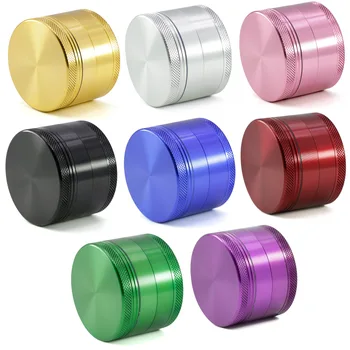 

4Part Aluminium Metal Herb Spice Pollinator Grinder Tobacco Smoke Grinder Cachimba Metal crusher hand muller shredder