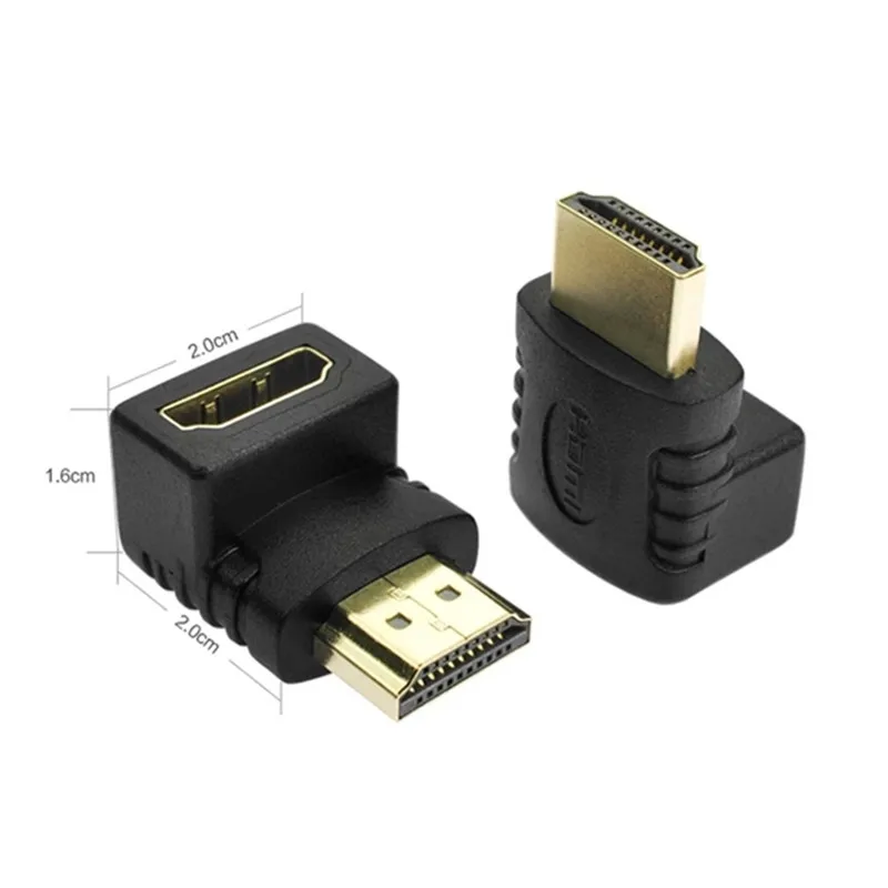 DZLST 90 градусов угол HDMI к HDMI мужчин и женщин Переходный кабель конвертер удлинитель для 1080P HDTV для Hdmi адаптер