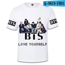 Футболка Bts О-образным вырезом топы 2019 уличная Bts одежда Bts поп одежда женская одежда толстовка женская одежда уличная