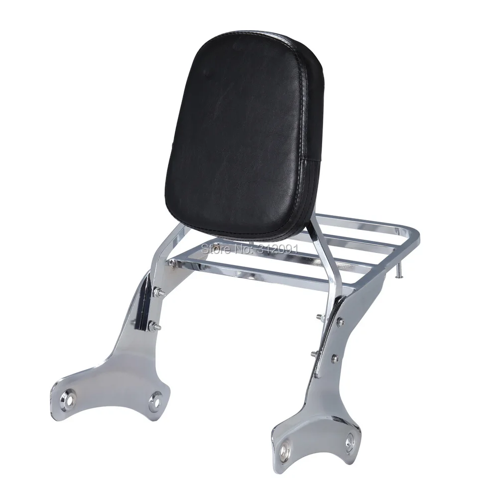 Ship from UK! Chrome Backrest Sissy Bar Luggage Rack For Honda Shadow