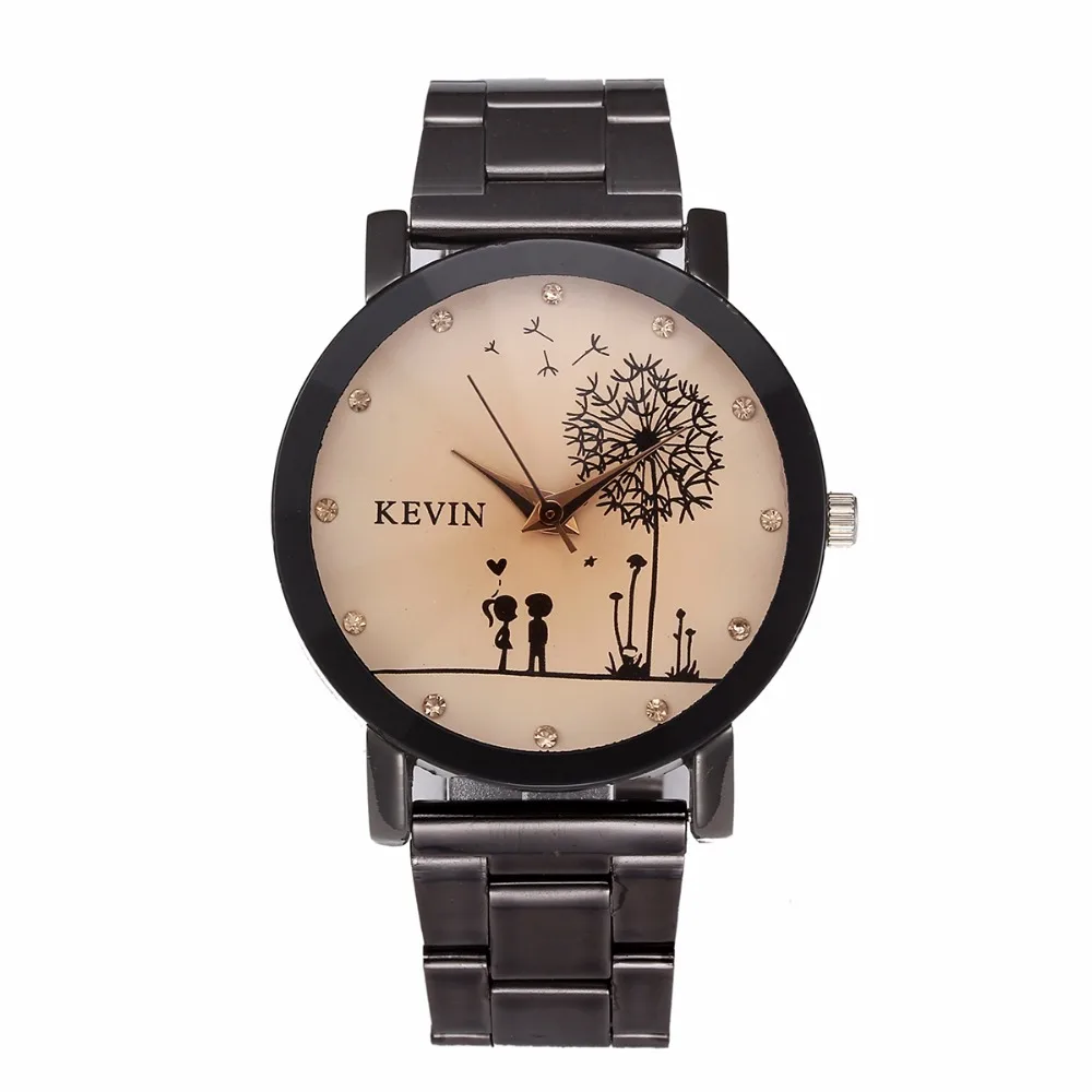 100 шт./лот kevin 2068 1 оригинальные часы из нержавеющей стали модные для пары с