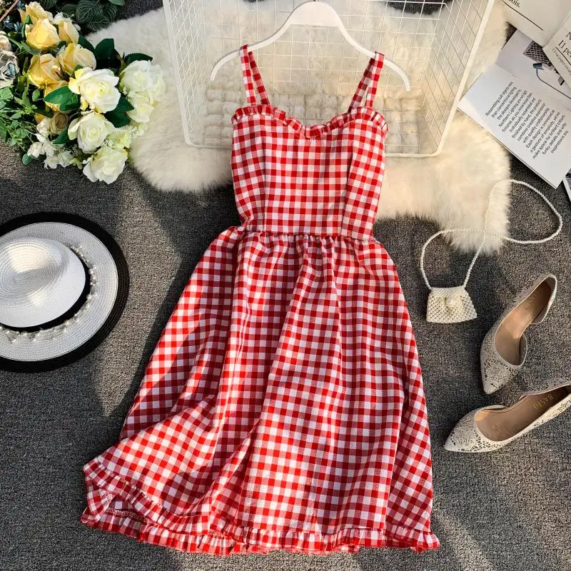2019 الصيف جديد منقوشة الأذن حافة عالية الخصر رقيقة طالب اللباس المرأة أكمام عارضة Vestidos E628