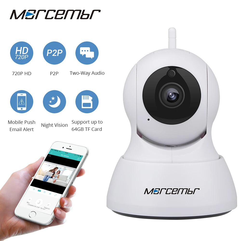 

Morbemr P2P 1.0MP IP Camera 720P Wireless Mini Video Wifi Cameras Security Surveillance CCTV Camera For Home
