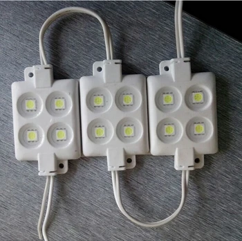 

Free Shipping Waterproof LED Modules SMD5050 DC12V 4LED IP68 Cool White/Warm White injection molding Modules CE RoHS 1000pcs/lot
