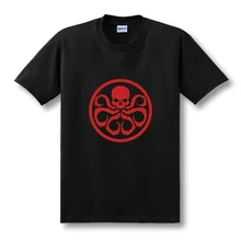 2017 Avengers Captain America Red Skull Hydra Printed T Shirt Men Camisetas Femininas Manga Curta Camisa Tshirt Plus Size XS-XXL