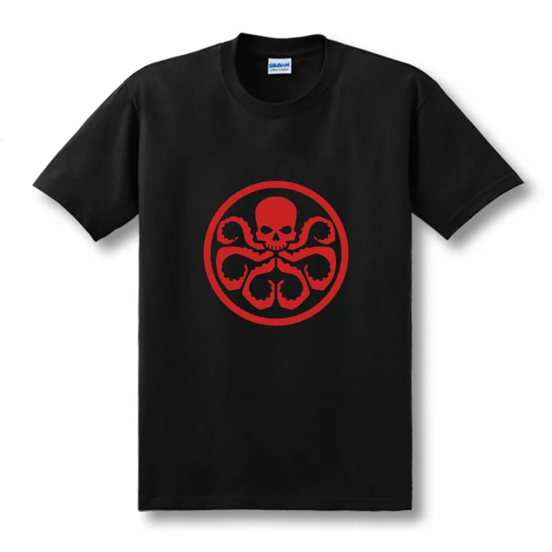 

2019 Avengers Captain America Red Skull Hydra Printed T Shirt Men Camisetas Femininas Manga Curta Camisa Tshirt Size XS-XXL