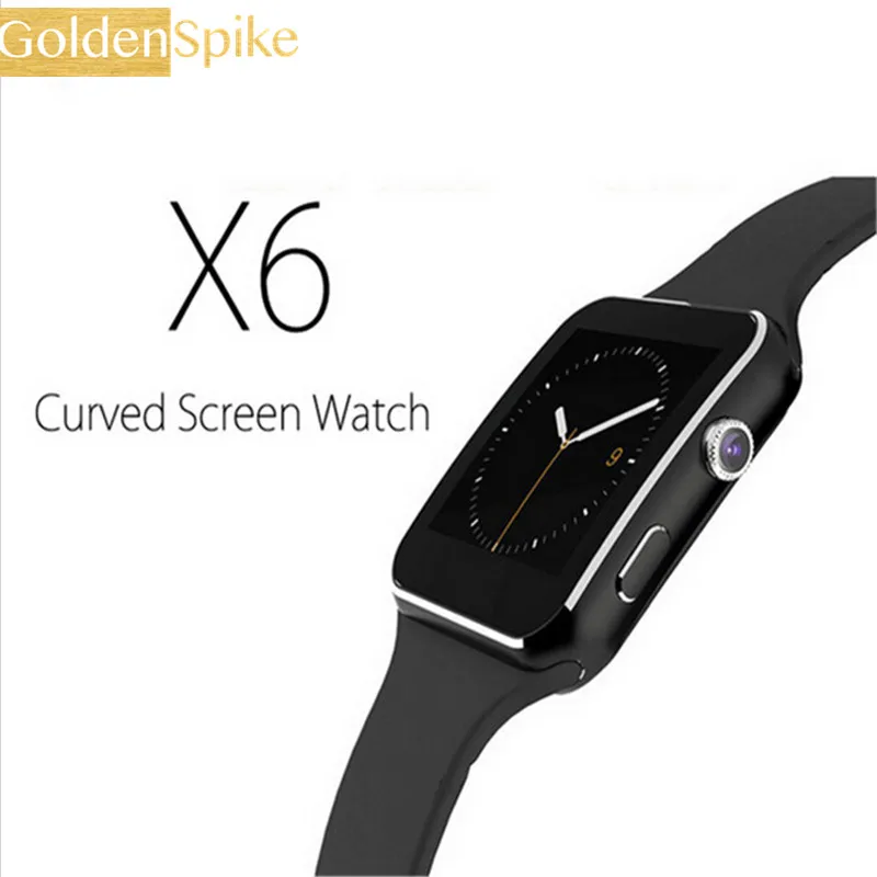Модные часы Smart Watch X6 женские и мужские изогнутые Экран Bluetooth умные для iPhone Android