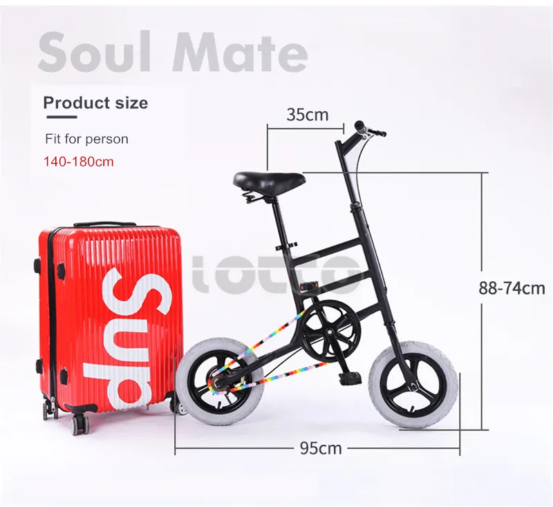 Sale Creative 12" Road Bike Bicycle BMX Mini Bike Park Transit Vehicles Ultra light Leisure Street Cycling Not Folding Bicicleta 5
