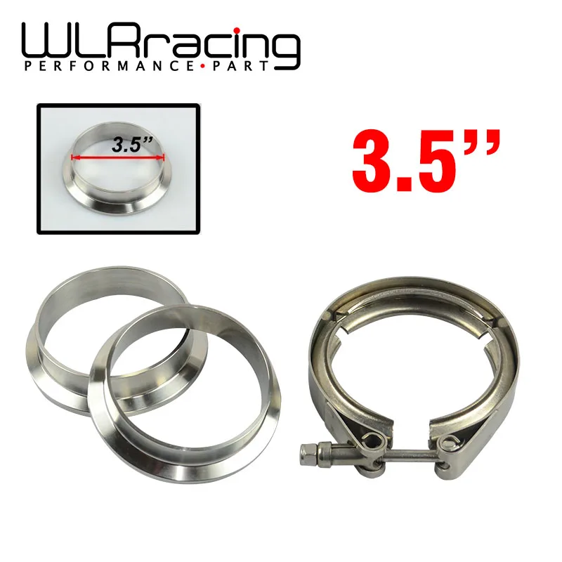 

WLR RACING - 3.5" V-Band clamp flange Kit (Stainless Steel 304 Clamp+SUS304 Flange) For turbo exhaust downpipe