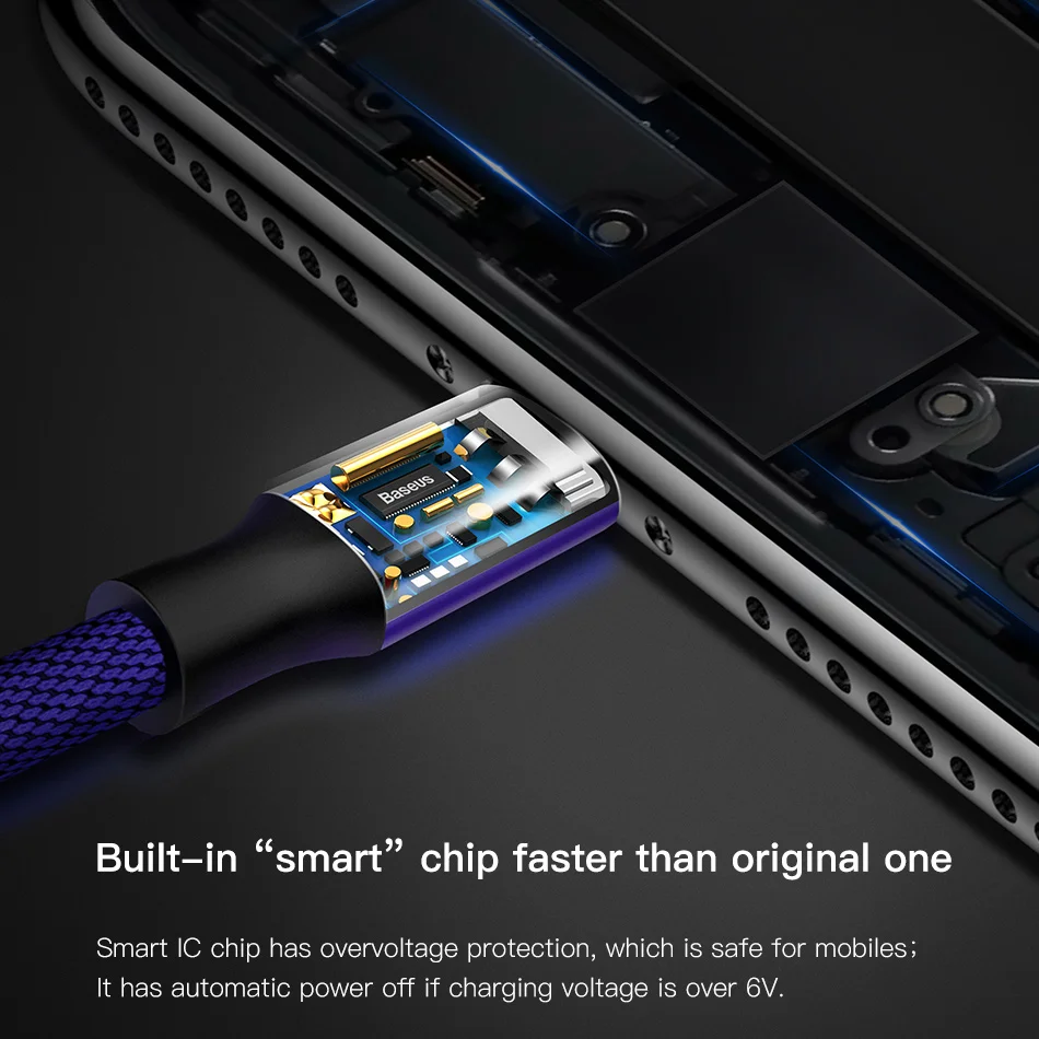 Baseus كابل يو اس بي ل فون Xs ماكس XR X 8 7 6 6 s 5 5 s 5C SE باد سريع بيانات الشحن شاحن USB سلك الحبل الهاتف المحمول الكابلات