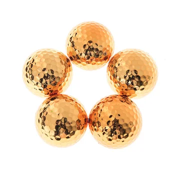 

1Pc/2Pcs Plated Golf ball Fancy Match Opening Goal Best Gift Durable Construction for Sporting Events New High quality