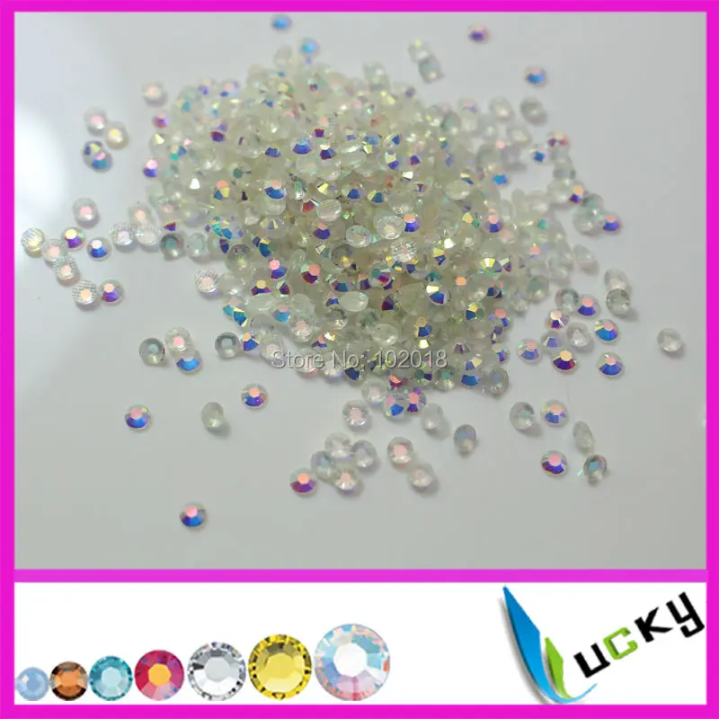 

21600pcs 4mm round crystal ab color lead free hot fix resin rhinestone flat back