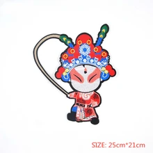 Прямая с фабрики на заказ вышитая железная нашивка на одежду китайский стиль Китайская опера аппликация Добро пожаловать на заказ с вашим логотипом