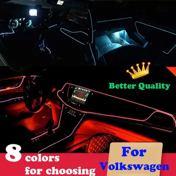 

3m/ EL Cold Line Wire LED Car Strip Light For Volkswagen MAGOTAN b8 Passat B6 B7 Golf 5 6 7 MK5 MK6 MK7 polo Tiguan Accessories