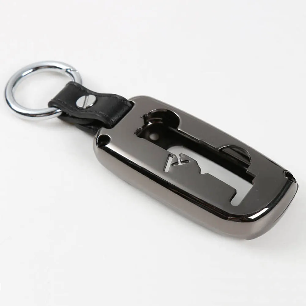 

Remote control car smart key holder leather chain ring protective metal cover for jeep grand cherokee Interior Accessories