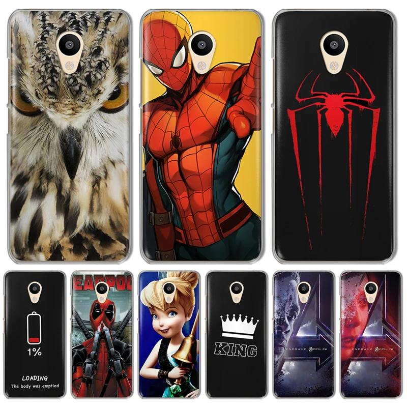 For Meizu M3S M3 Note M5 M5S M5C M6 U10 U20 Pro 6 16th Phone Case Cover cool King owl funda Spiderman Avengers Deadpool 4 |