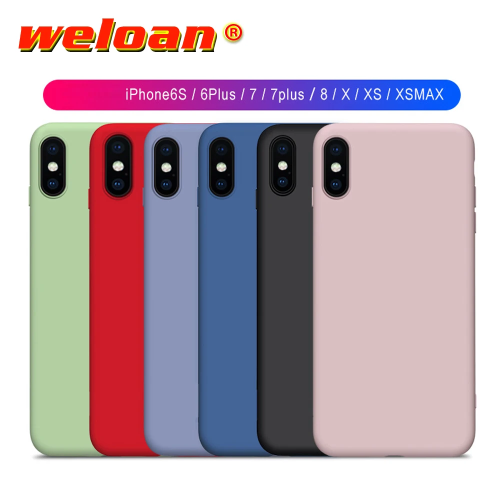 

Luxury Original Official Style Silicone Case For iPhone 7 8 Plus Cases For Apple iPhone X XS Max XR For iPhone 6 6S Cover capa