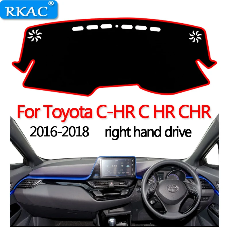 

Car Dashboard Cover Dash Mat Dash Pad DashMat Carpet ANti-UV NON-Slip For For Toyota C-HR C HR CHR 2016-2018 Right hand drive
