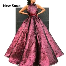 Уникальное дизайнерское бальное платье; платья для выпускного вечера; Vestido Formatura; бордовые вечерние платья с высоким воротом; Vestido De 15 Anos