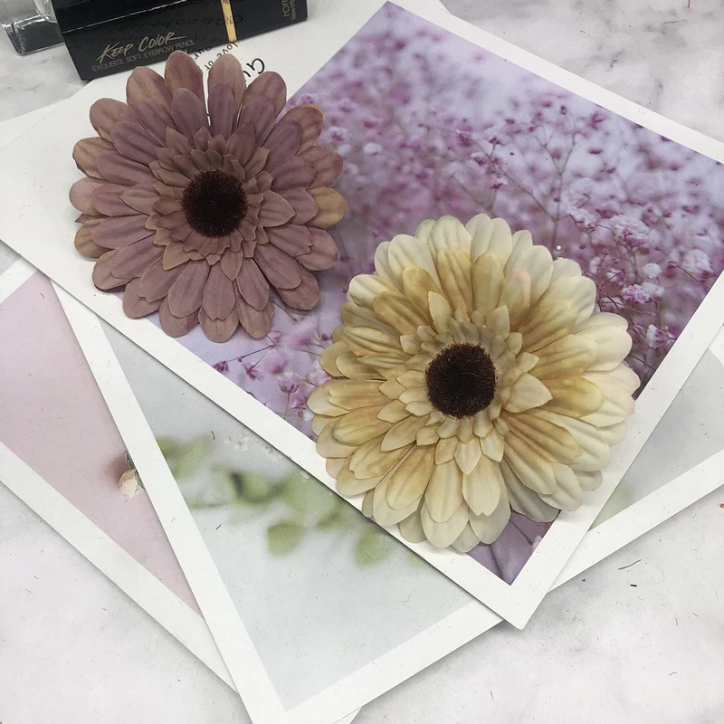 YOOROMER 5pcs Autumn Decoration Flower heads Sunflower Silk Artificial Flowers For Home Decoration Office Party Garden Decor YOOROMER 5pcs Autumn Decoration Flower heads Sunflower Silk Artificial Flowers For Home Decoration Office Party Garden Decor
