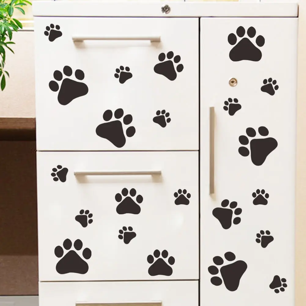 

Removable 22pcs Dog Paw Stickers Car Wall Stickers Art Decals Graphics paper