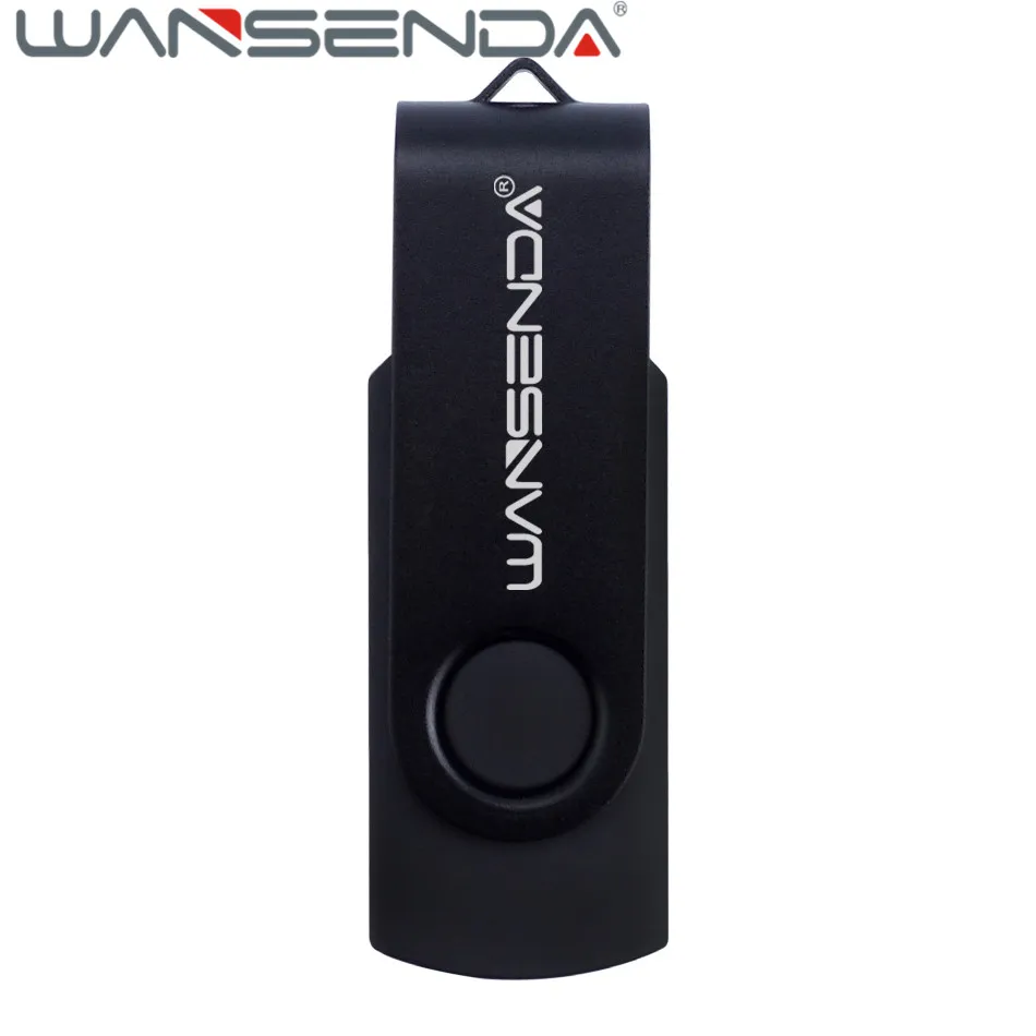 WANSENDA 128 ГБ вращающийся USB флеш-накопитель металлический флеш-накопитель 16 ГБ 32 ГБ 64 ГБ 256 ГБ Флешка флеш-накопитель 4 ГБ 8 ГБ USB 2,0 карта памяти - Цвет: Черный