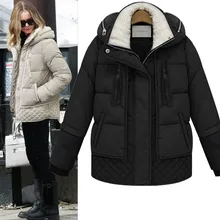Зимняя женская куртка Женская парка утолщенное теплое пальто для женщин s Зимняя куртка s и пальто белая куртка-пуховик размера плюс