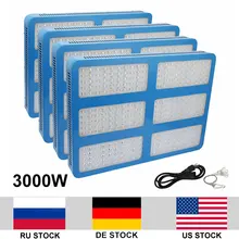 4 шт/лот 3000 Вт лампа с полным спектром для аквариума AC85-265V Светодиодная лампа для выращивания растений