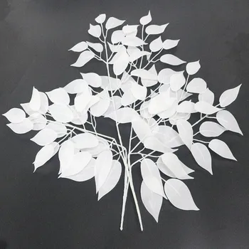 

Flone Artificial Maple Leaf Branches Fake Maple Plant White Leaf Tree Branches Fake Flower Leaves Wedding Party Decor Plant
