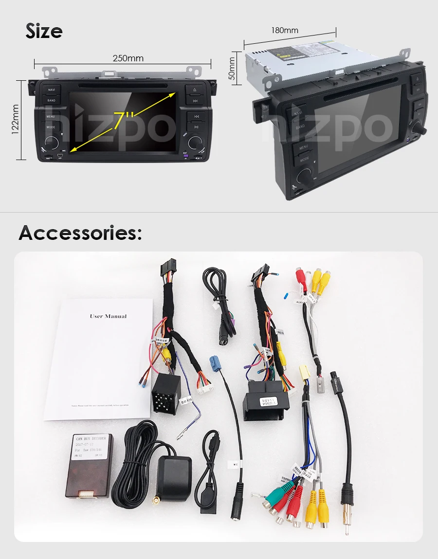 Cheap Car Multimedia player GPS Autoradio 1 Din Stereo System For BMW/E46/M3/Rover/3 Series FM Radio Autoaudio SWC RDS FM DAB+BT DVB-T 24