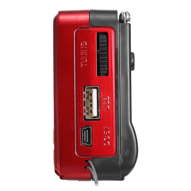 Portable Radio FM/AM/SW 21 Bands Digital Key Selection Mini Telescopic Antenna Pockets MP3 TF USB Receiver Speaker Outdoor