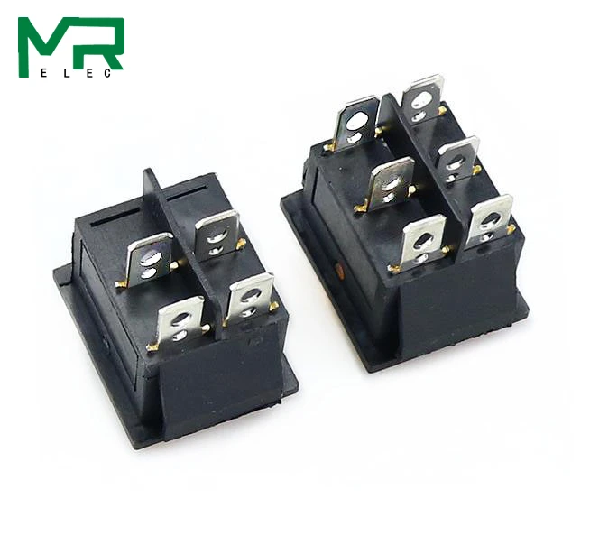 KCD4 кулисный переключатель ВКЛ-ВЫКЛ 2 положения 4 контакта/6 контактов электрооборудование с светильник выключатель питания 16A 250VAC/20A 125VAC