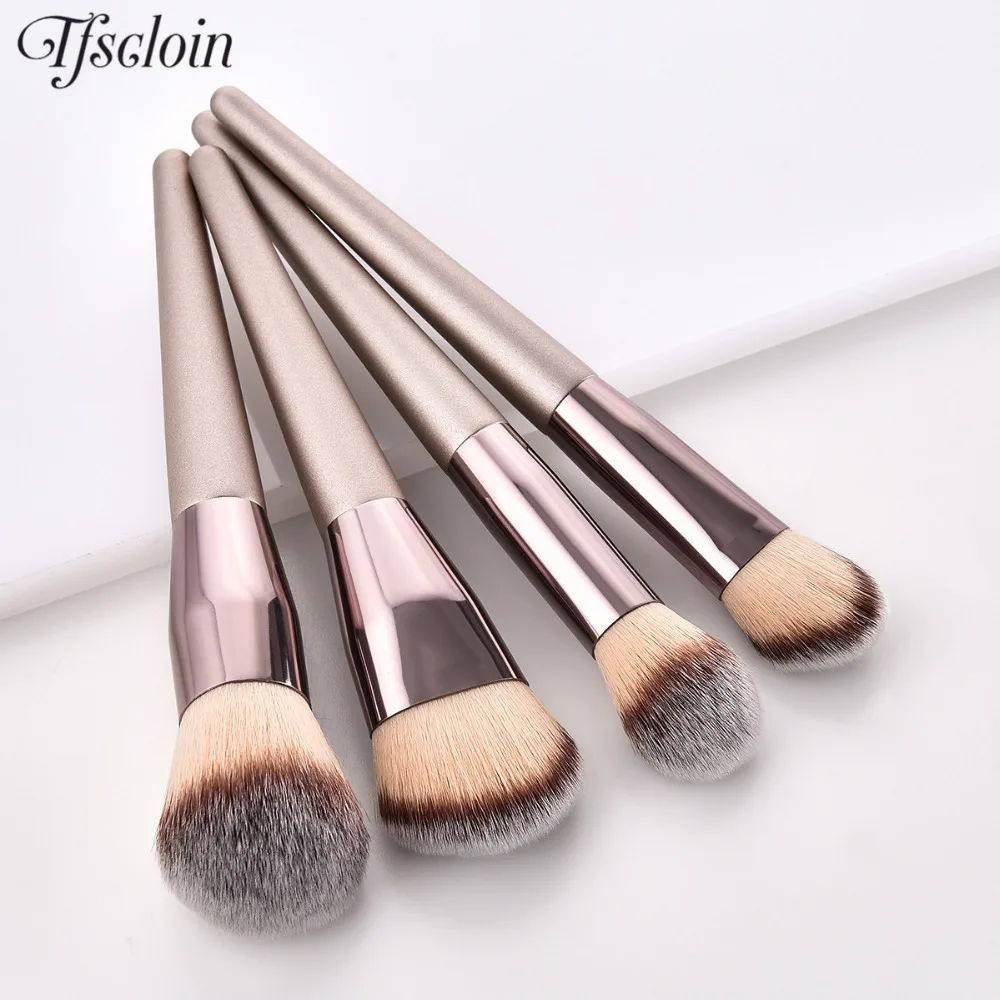 Makeup Brushes 4pcs Fluffy Foundation Brush Flame Blush Contour
