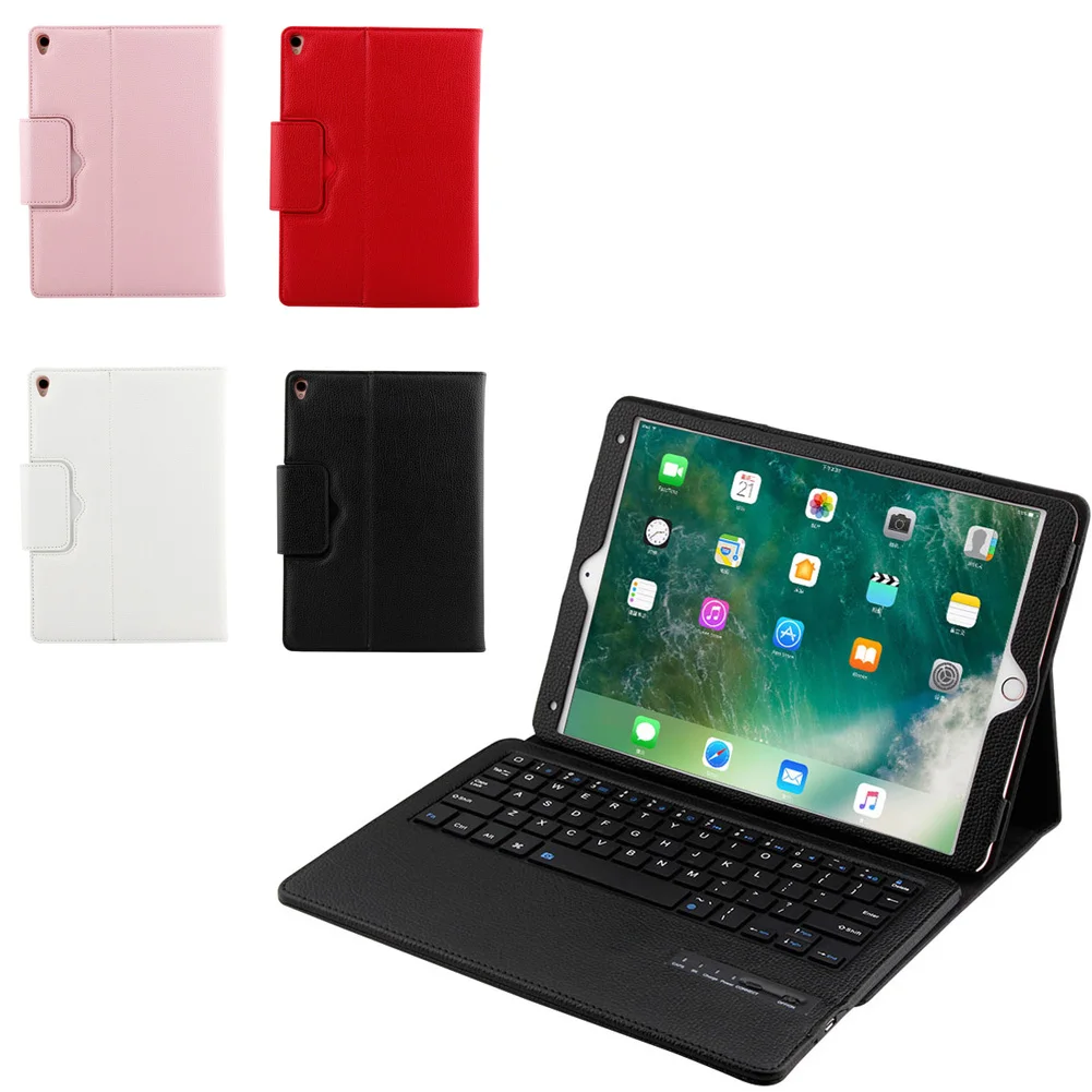 

Lightweight Stand Portfolio PU Leather Cover Case with Bluetooth Keyboard for 10.5 inch Apple iPad Pro Q99 SL@88