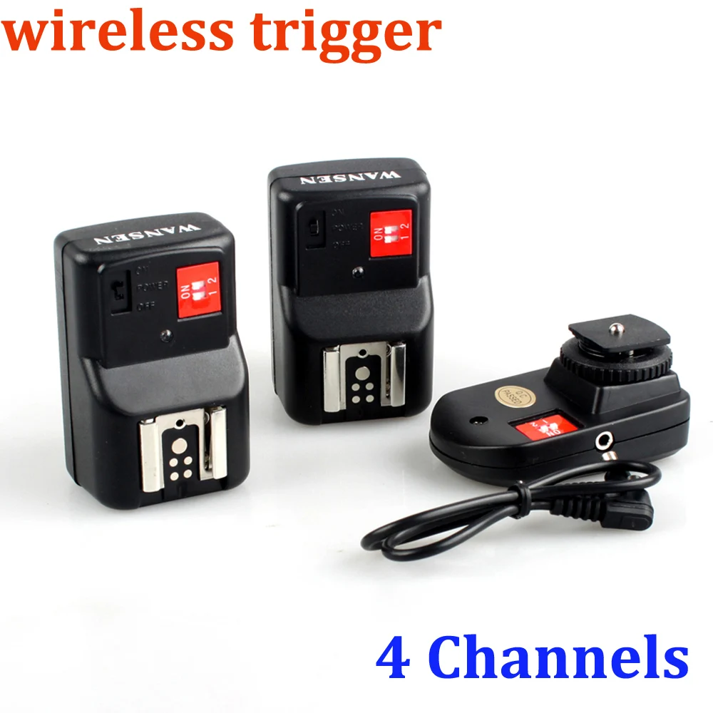 Universal 4 Channels Transmitter Wireless Radio Flash Trigger Set with