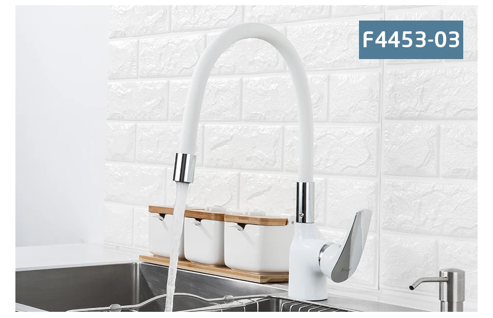 FRAP Kitchen Faucet 4 color silica gel nose kitchen sink faucet mixer faucet water taps mixer modern deck mounted tapware