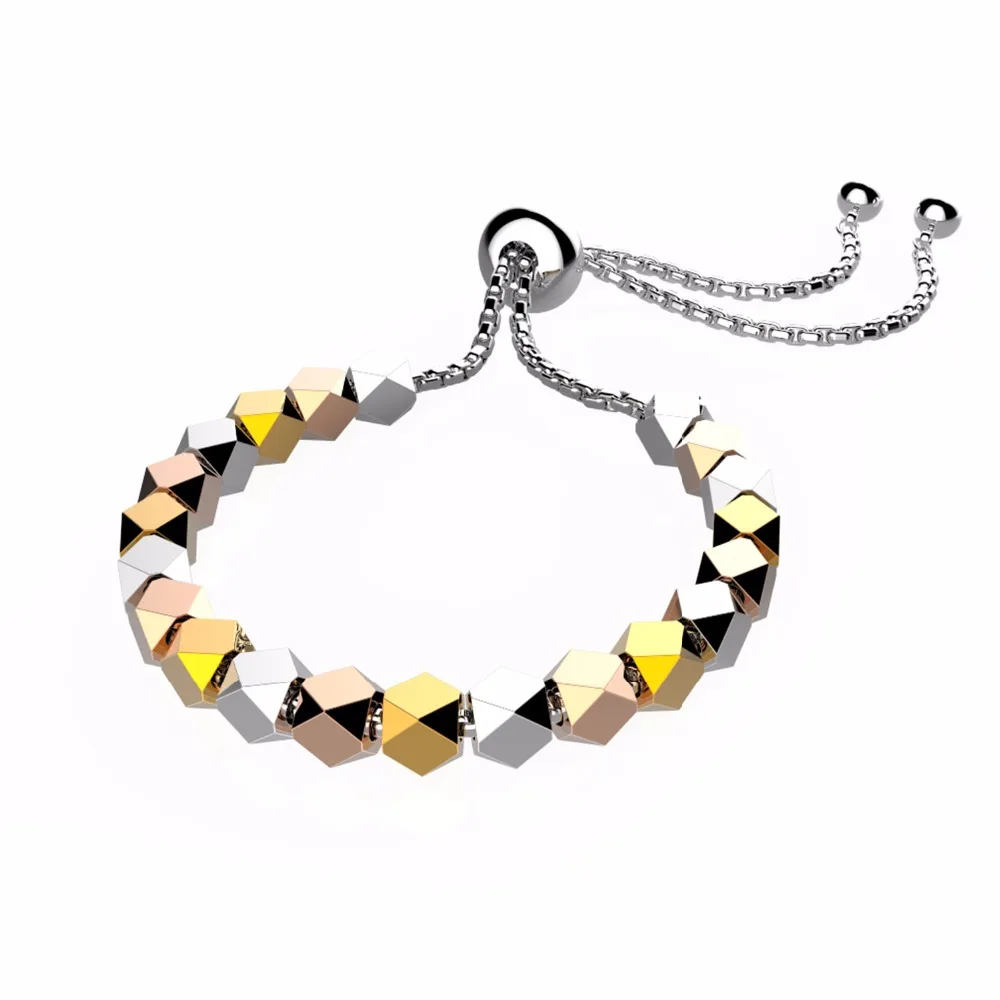 

Fashion Electroplating Tri-color Trend Water Bottle Shape Bracelet Beautiful Brand Jewelry Birthday Gift Trendy Bracelet.B40214
