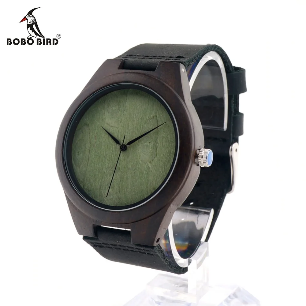 Prix pour Bobo bird f04 classique ébène en bois montres hommes marque designer montre vert cadran en bois visage montres à quartz pour les hommes relogio Prix pour Bobo bird f04 classique ébène en bois montres hommes marque designer montre vert cadran en bois visage montres à quartz pour les hommes relogio