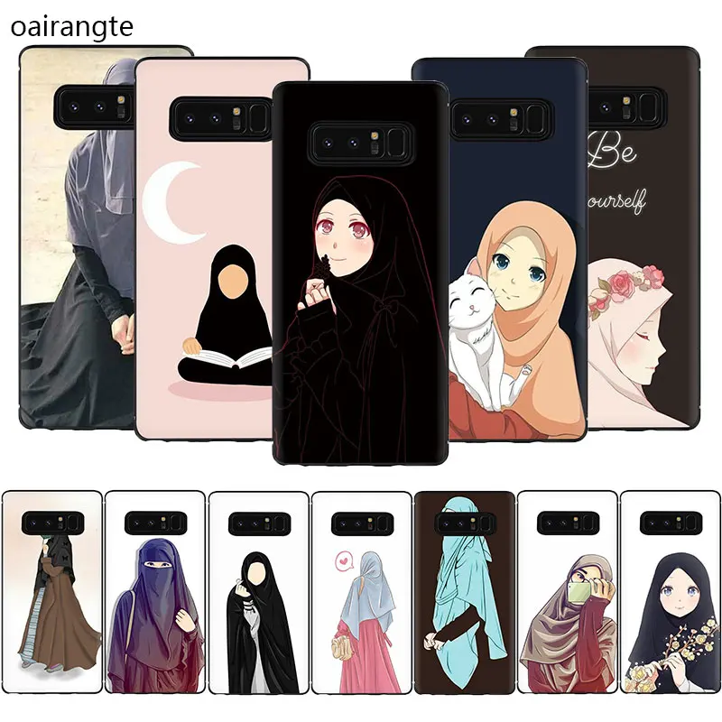 

Islamic Muslim Hijabi Girls Womemen Soft Phone Cover Case For Samsung Galaxy A3 A5 A6 7 8 9 2018 A10S 20S 30S 40S 50S 60 70 J6