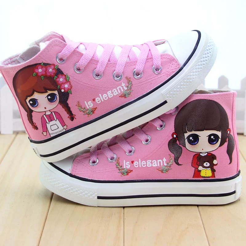

New Harajuku Women Shoes Original Host Anime Girls Shoes Hand-Painted Canvas Shoes White Sneakers Tenis Feminino Zapatos Mujer