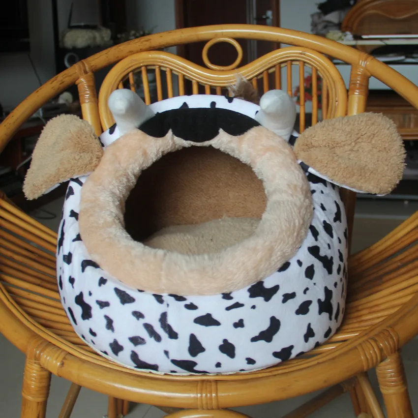 cow shape Warm Dog House for Cat Kitten Pet Sleeping Sofa Bed Puppy High Quality Indoor Washable Mat Tent | Дом и сад