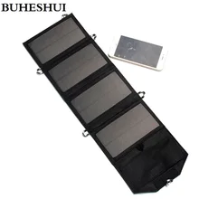 BUHESHUI 5V 7W Portable Folding Solar Panel Charger Power Source Mobile USB Charger for Cell phones/Mobile Power Bank NEW