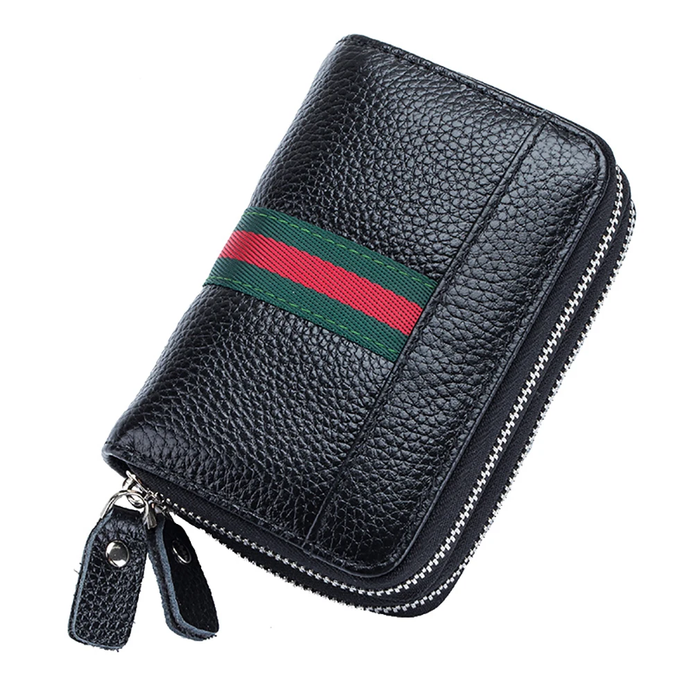 

Women Genuine Leather Keys Rings Wallet Man Car Key Holder Organizer With Card Place Housekeeper Purses Double Zipper Key Case