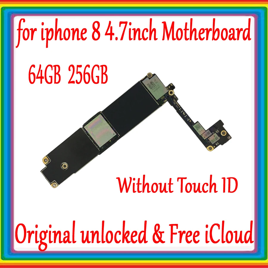 

With IOS System For iPhone 8 Motherboard Without Fingerprint 100% Original for iPhone 8 Logic Boards unlocked Without Touch ID