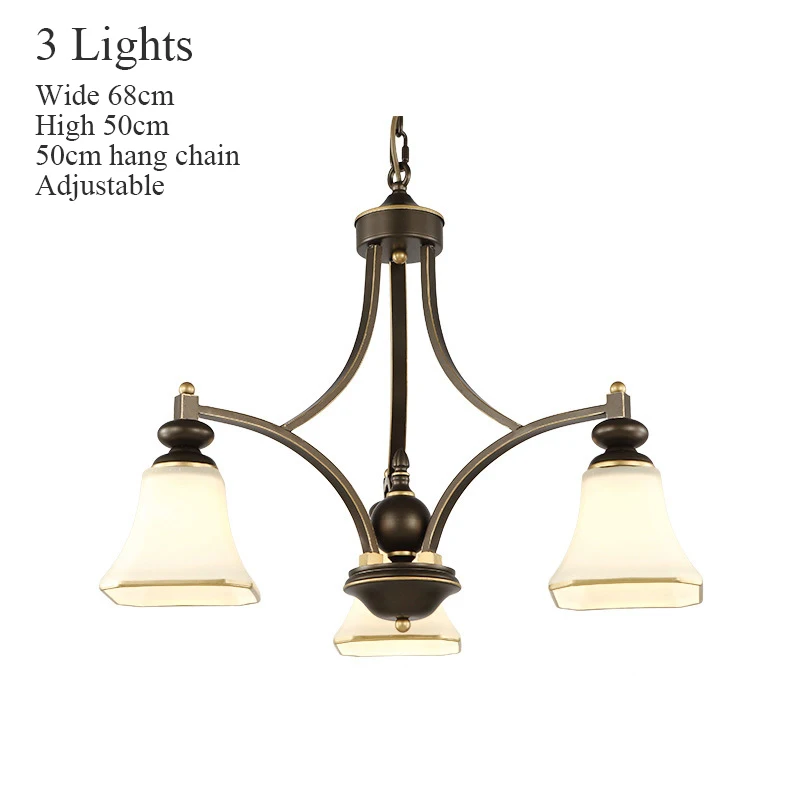 Высокое качество классическая люстра освещение гостиная лампа E27 разъем хорошо посылка люстры para кварто - Цвет абажура: 3 lights
