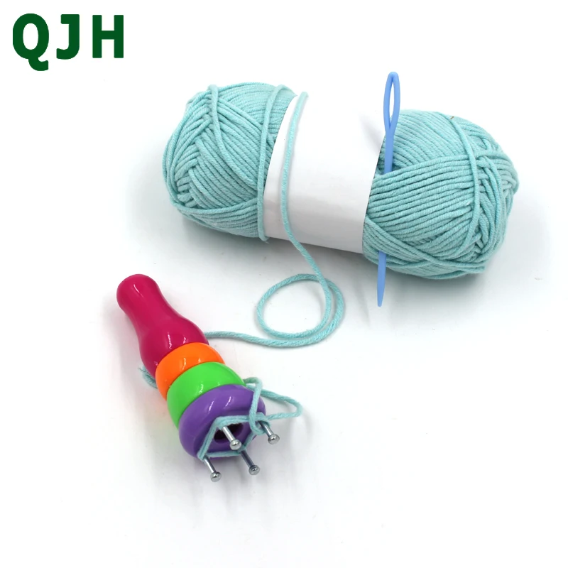 

QJH ABS Plastic Knitter Spool Loom Knitting for Scarf Shawl Hat Socks Long Knitter Hot DIY Weaving Handmade Crafts Needlework